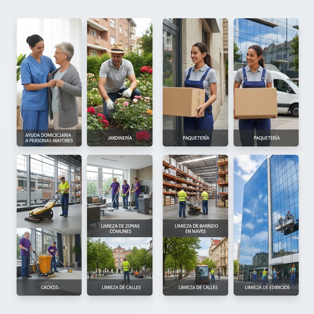 Lideres en aseo de naves sin uso.
Lideres en ayuda domiciliaria.
Lideres en decoración de jardinería.